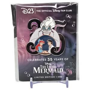 D23 Exclusive The Little Mermaid 35th Anniversary Glow-in-the-Dark Pin LE 1,500